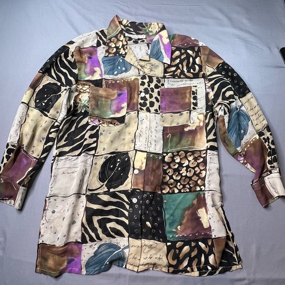 Christian Aujard Tops - Vintage Christian Aujard Paris Blouse – Abstract Print – Small
